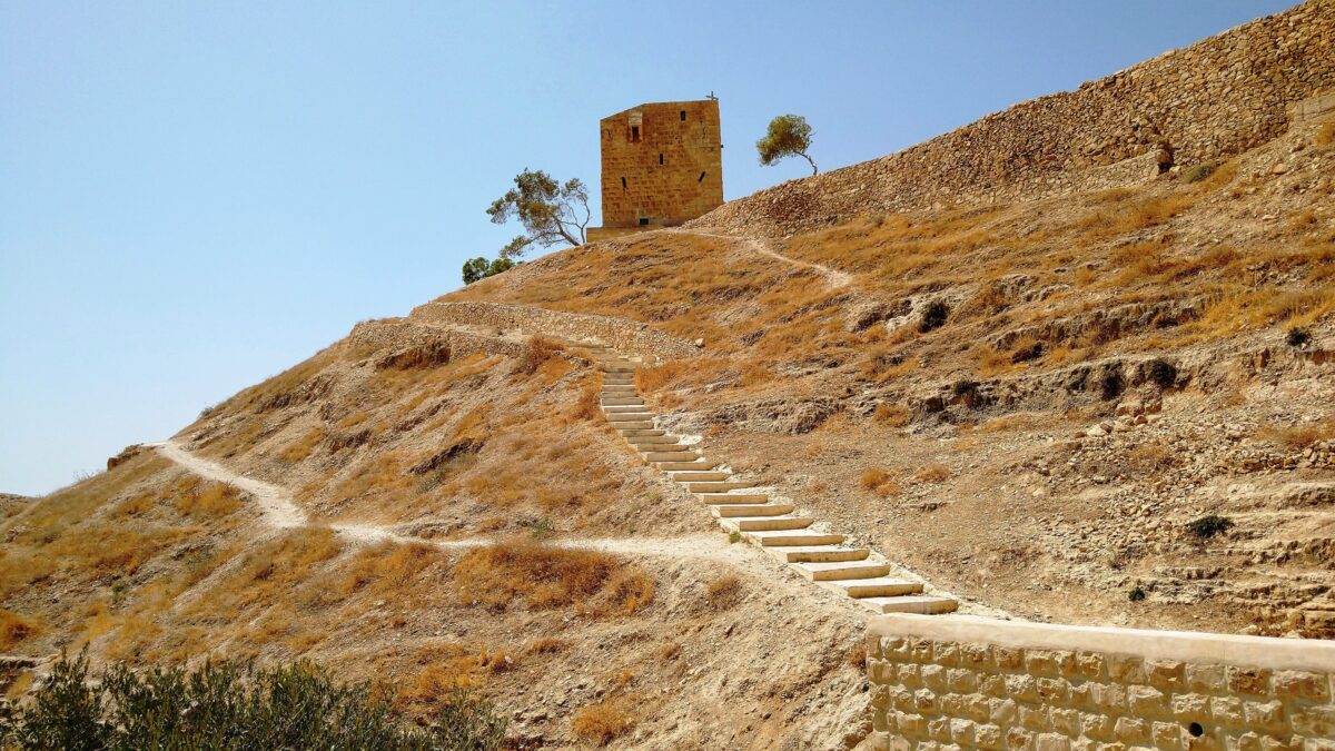 Green landscape in northern Israel near Hotel Perea in the Golan Heights